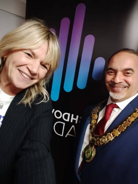 Mayor and Zoe Ball attend the opening of Ashdown Radio