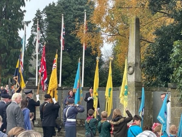 Remembrance Sunday at the War Memorial on Chapel Green